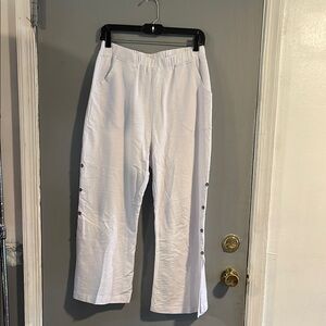 WILD PALMS Elegant White Wide Leg‎ Pants Size S